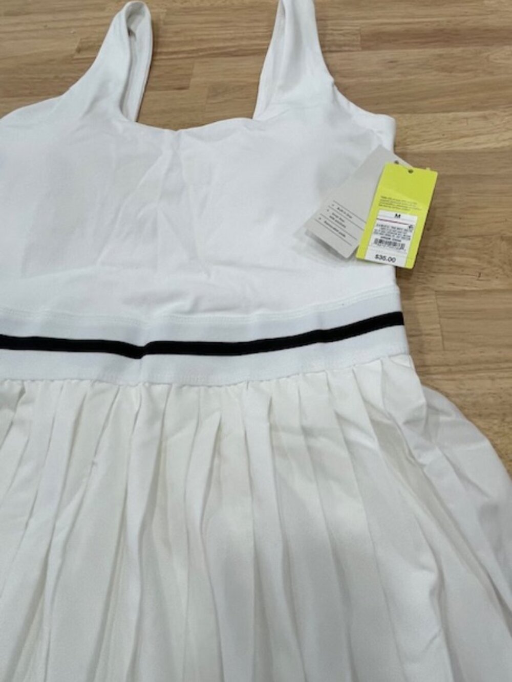 All in Motion Women's Pleated Active Dress, White and black, Size M, NWT - Picture 5 of 7